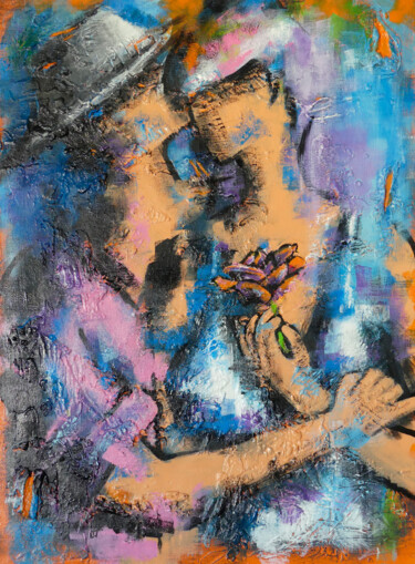 Peinture intitulée "Petite attention" par Isabelle Moutte, Œuvre d'art originale, Acrylique