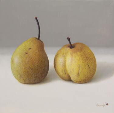 Un amour de poire ! Peinture intitulée "Un amour de poire !" par Reza Sarrafi, Œuvre d'art originale, Huile