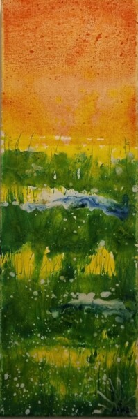 绘画 标题为“Hierbas al atardecer” 由Aima Martín, 原创艺术品, 颜料