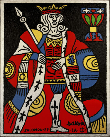 Peinture intitulée "Salomon et savoir" par Marcel Mariono, Œuvre d'art originale, Acrylique
