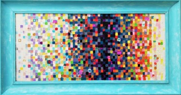 Pixelated Elevation Painting titled "Pixelated Elevation" by Lenka Urbanikova, Original Artwork, Acrylic