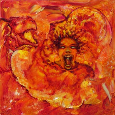 Painting titled "Logos" by Xtof, Original Artwork, Acrylic