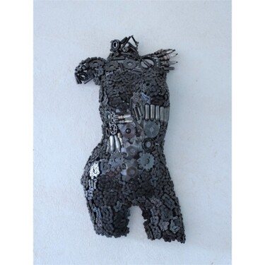 Sculpture intitulée "Buste femme en méta…" par Hassan Laamirat, Œuvre d'art originale, Métaux