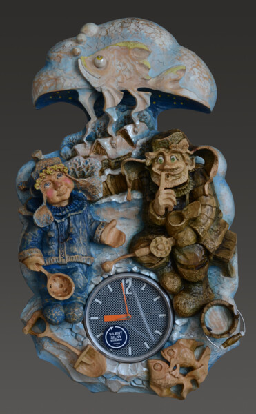 雕塑 标题为“Мечты сбываются-3.” 由Sergey Kolokoltsov, 原创艺术品, 木 安装在artwork_cat.上