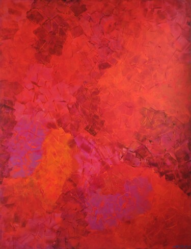 Dancing with Fire Painting titled "Dancing with Fire" by Vafa Majidli, Original Artwork, Acrylic