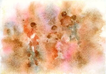 Aquarelle 11 Peinture intitulée "Aquarelle 11" par Jacqueline Pascaud, Œuvre d'art originale, Aquarelle Monté sur Autre panneau rigide