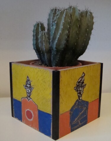 Sculpture titled "Kub8 #serie 1" by Francesco Loggi, Original Artwork, Tempera