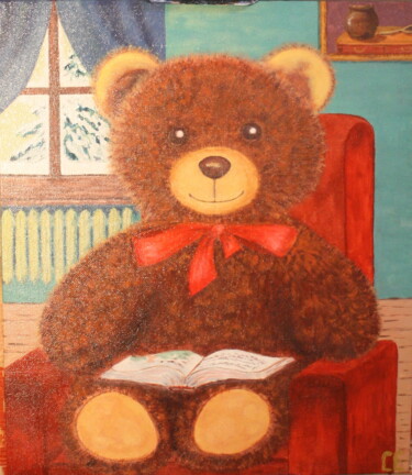 제목이 "Mr. Bear"인 미술작품 Ekaterina Suvorova로, 원작, 아크릴 판지에 장착됨