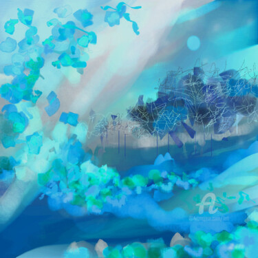 Digital Arts titled "FORET ENCHANTEE" by Léti, Original Artwork, Digital Painting