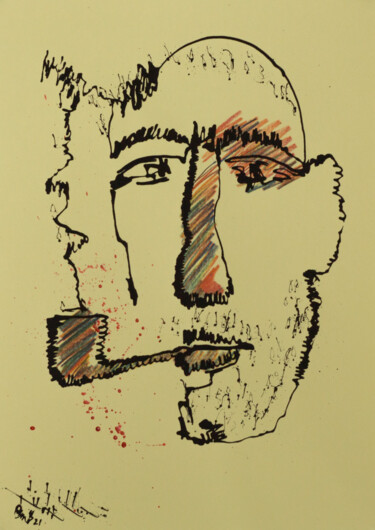 제목이 "man smokes"인 그림 Vadim Studenov로, 원작, 장편