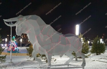 Escultura intitulada "bull" por Rustam Abdulaev, Obras de arte originais, Metais