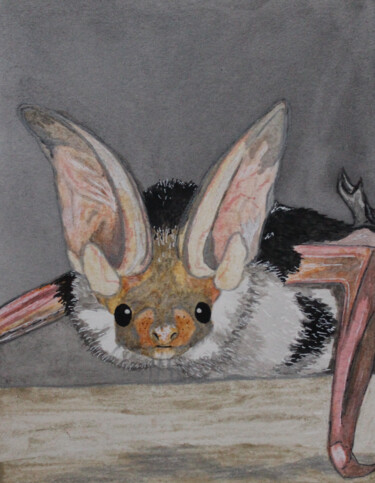 Картина под названием "BATMAN - watercolor…" - Leetruka, Подлинное произведение искусства, Акварель