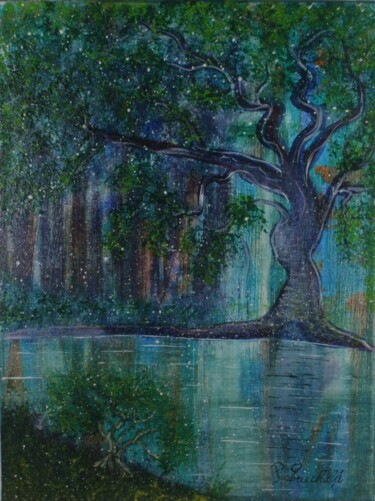 Painting titled "N°41" by Patrice Gruchala, Original Artwork, Acrylic Mounted on Wood Stretcher frame