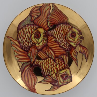 雕塑 标题为“Goldfish (red)” 由Oxana Kondratenko, 原创艺术品, 陶瓷