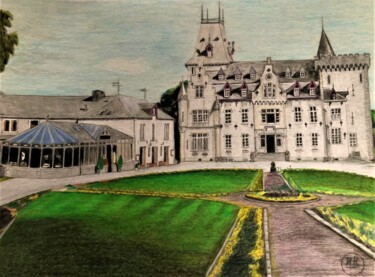 图画 标题为“Château de Petite-S…” 由Pierre Bayet, 原创艺术品, 铅笔