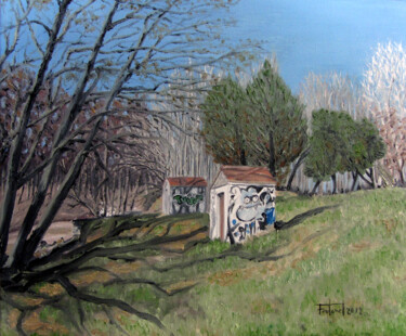 Pintura titulada "Parc pictòric" por Josep Maria Fontanet Sureda, Obra de arte original, Oleo Montado en Bastidor de camilla…