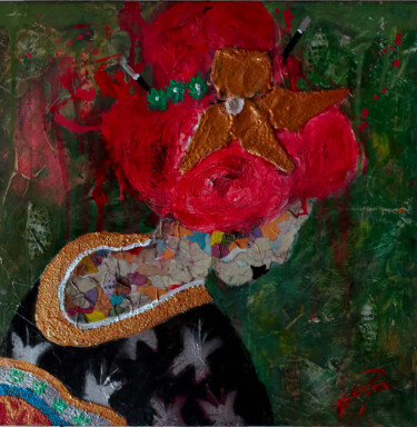 绘画 标题为“SERIE GEISHA 00046” 由Josep Pozo, 原创艺术品, 丙烯 安装在木板上