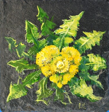 Painting titled "ARDOISES en mes CŒU…" by Applestrophe, Original Artwork, Acrylic