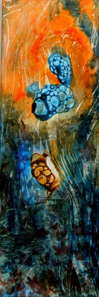 Painting titled "Flying rocks" by Sorin Niculae Lazar, Original Artwork, Acrylic Mounted on Wood Stretcher frame