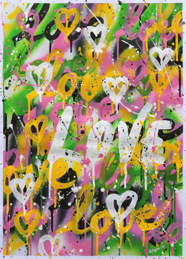 绘画 标题为“Love love 12” 由Isabelle Pelletane, 原创艺术品, 丙烯