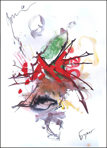 abstract bouquet 7459 图画 标题为“abstract bouquet 74…” 由Дима Dima Вильмс Wilms (Рок-Живописец Rock-Painter), 原创艺术品, 水彩