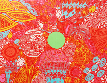 Painting titled "Organic Geometry n.…" by Veronika Demenko, Original Artwork, Acrylic