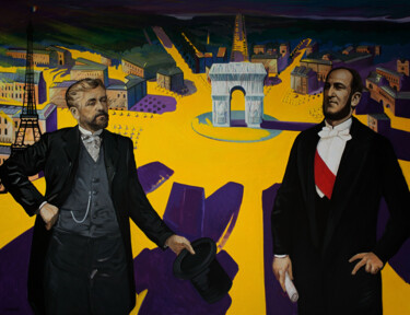 Paris c'est bonbon Peinture intitulée "Paris c'est bonbon" par Orest Hrytsak, Œuvre d'art originale, Acrylique Monté sur Châssis en bois