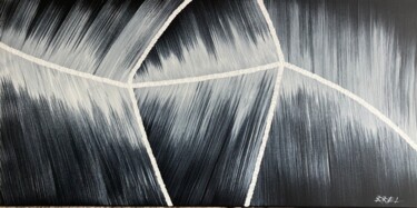 Peinture intitulée ""Feuille"" par Pascal Brel, Œuvre d'art originale, Acrylique Monté sur Châssis en bois
