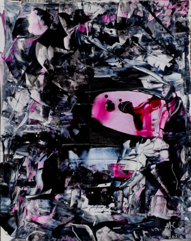 Schilderij getiteld "Zerstörung" door Marianne Huizinga, Origineel Kunstwerk, Acryl