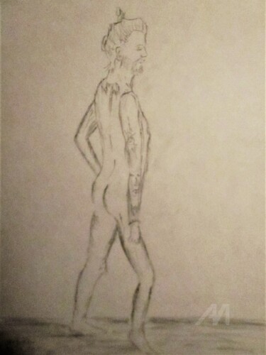 Gabriel Drawing titled "Gabriel" by Roberto Urbano, Original Artwork, Pencil