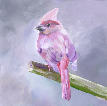 绘画 标题为“Pink, delicate bird” 由Svetlana Saratova, 原创艺术品, 丙烯