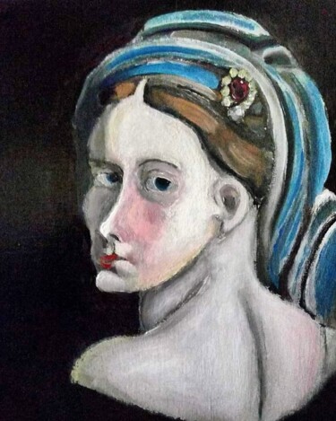 绘画 标题为“Dame Obscurantis In…” 由Amazeigh Bouzékri, 原创艺术品, 丙烯