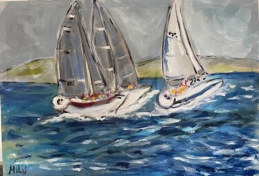 "barcos a vela" başlıklı Tablo Milu Petersen tarafından, Orijinal sanat, Akrilik