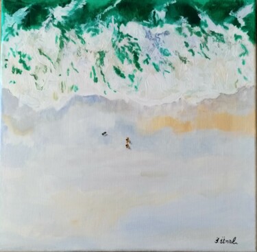 "Walking on the beach" başlıklı Tablo Ibrahim Unal tarafından, Orijinal sanat, Akrilik