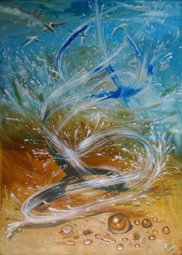 绘画 标题为“Water movement” 由Serg  Roy, 原创艺术品, 丙烯