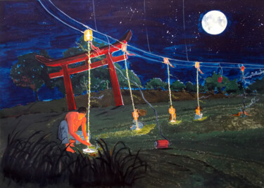绘画 标题为“THOSE WHO LIGHT THE…” 由Lazaro Hurtado, 原创艺术品, 丙烯