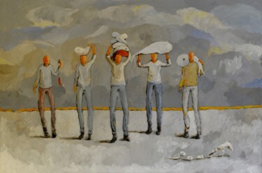 Malerei mit dem Titel "Harvest Time" von Johnny Semaan, Original-Kunstwerk, Öl