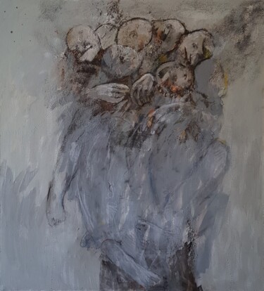 Malerei mit dem Titel "Me and I 2" von Johnny Semaan, Original-Kunstwerk, Acryl