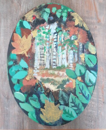 Peinture intitulée "Vue sur les boulots" par Valérie Blum (Valery), Œuvre d'art originale, Acrylique