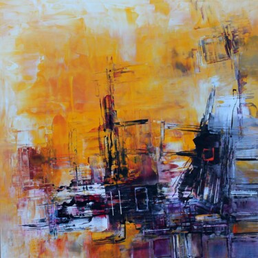 Malerei mit dem Titel "The Lighthouse" von Paresh Nrshinga F R S A, Original-Kunstwerk, Acryl Auf Keilrahmen aus Holz montie…