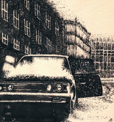 In the Middle of Winter 20 / Среди зимы 20 图画 标题为“In the Middle of Wi…” 由Владимир Абаимов, 原创艺术品, 墨