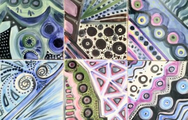 雕塑 标题为“Carreaux multicolor…” 由Anne Cabon, 原创艺术品, 陶瓷