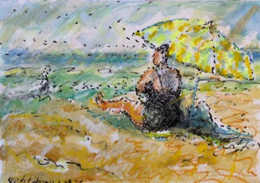 Lumière de plage 2021 Dessin 21x29,7cm