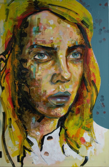 Peinture intitulée "qu'est ce qu'il y a…" par Pascal Fairier, Œuvre d'art originale, Acrylique