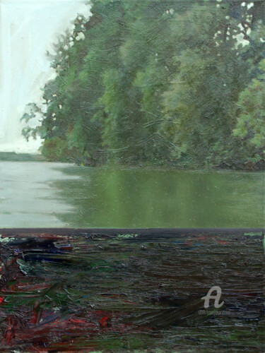 绘画 标题为“Landscape” 由Roman Rembovsky, 原创艺术品, 油 安装在木质担架架上