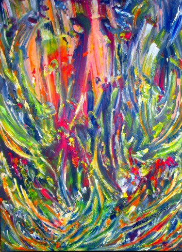 Peinture intitulée "I was thniking of y…" par Marianne Charlotte Mylonas-Svikovsky (Marlo), Œuvre d'art originale, Acrylique