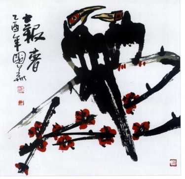 绘画 标题为“报春” 由国华 姜, 原创艺术品, 油