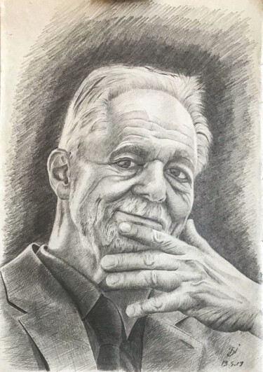 Drawing titled "A Portrait of Teoma…" by Bekir İSlam, Original Artwork, Charcoal