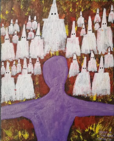 Painting titled "The Fear" by Fusion Anciennement Mister.O78, Original Artwork, Acrylic