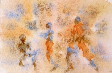 Aquarelle 14 Peinture intitulée "Aquarelle 14" par Jacqueline Pascaud, Œuvre d'art originale, Aquarelle Monté sur Autre panneau rigide